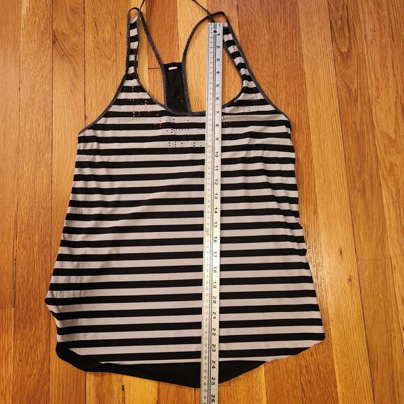 Lululemon Water Bound Singlet Apex Stripe Printed Black Dune Stripe Women’s Sz M - Picture 7 of 7